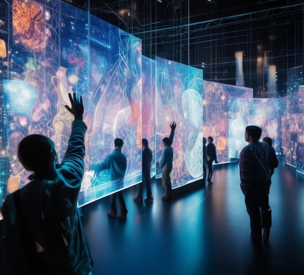 一场数字化的展览，技术与观众的互动体验