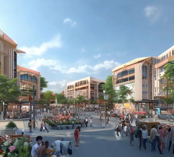 乐化镇集镇商贸服务区，商超、物流、商业生态的融合发展